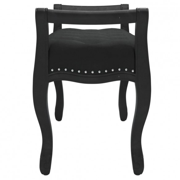 Banc Noir 110x45x60 cm Velours