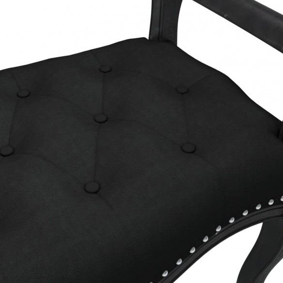 Banc Noir 110x45x60 cm Velours