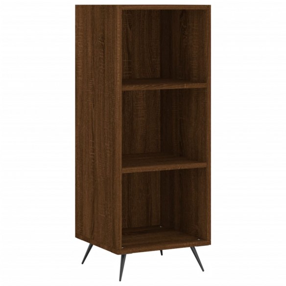 Buffet haut Chêne marron 34,5x34x180 cm Bois d'ingénierie