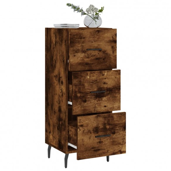 Buffet Chêne fumé 34,5x34x90 cm Bois d'ingénierie