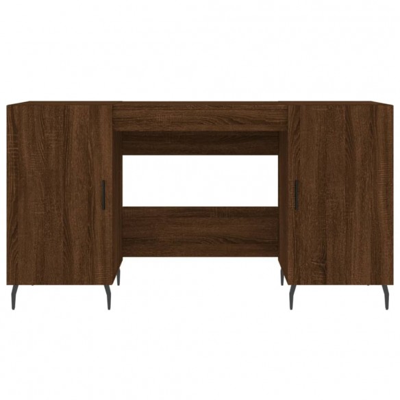 Bureau chêne marron 140x50x75 cm bois d'ingénierie