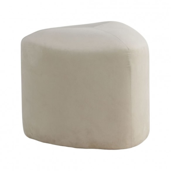 Venture Home Pouf Peg 46x46x41 cm Velours Blanc