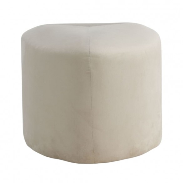 Venture Home Pouf Peg 46x46x41 cm Velours Blanc