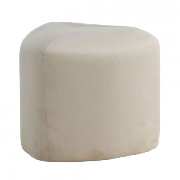 Venture Home Pouf Peg 46x46x41 cm Velours Blanc