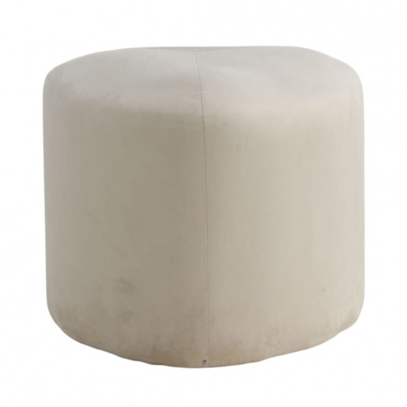 Venture Home Pouf Peg 46x46x41 cm Velours Blanc