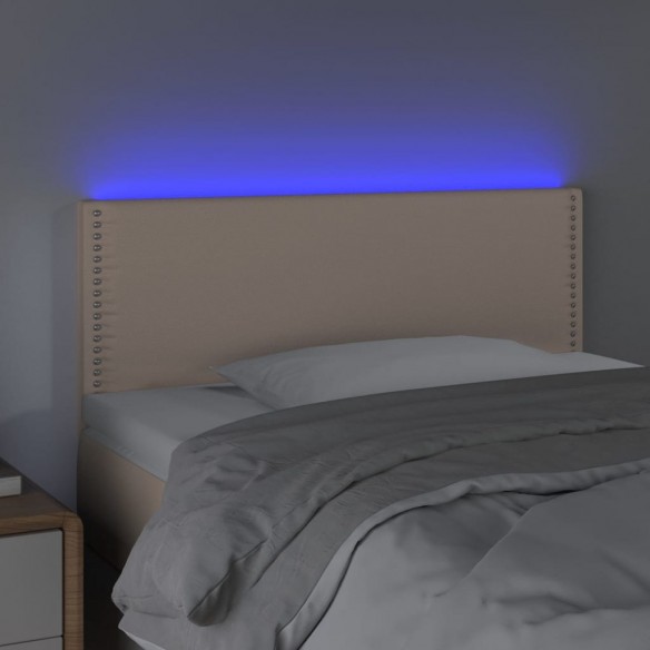 Tête de lit à LED Cappuccino 100x5x78/88 cm Similicuir