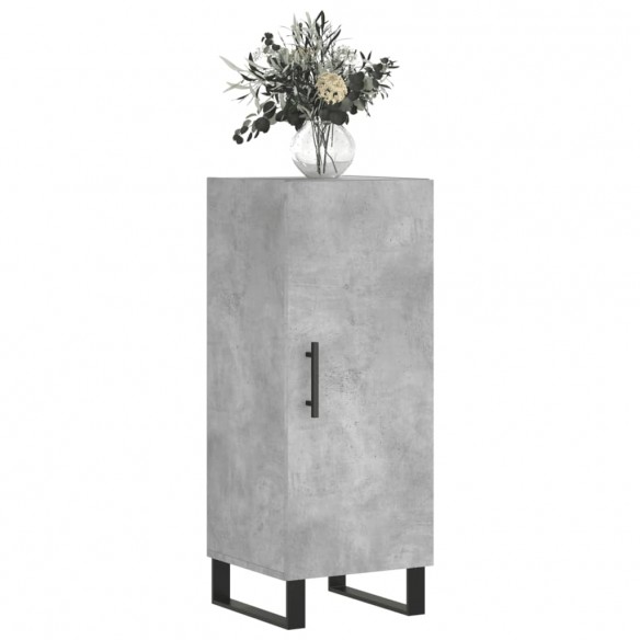 Buffet Gris béton 34,5x34x90 cm Bois d'ingénierie