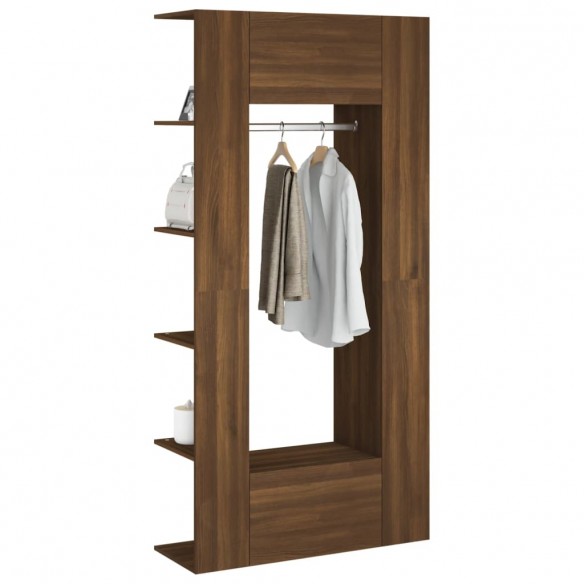 Armoires de couloir 2 pcs Chêne marron Bois d'ingénierie