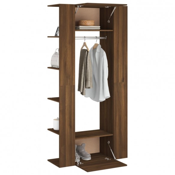 Armoires de couloir 2 pcs Chêne marron Bois d'ingénierie