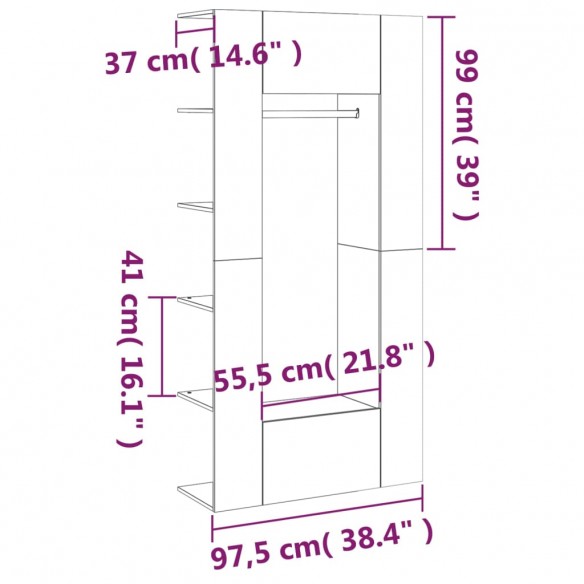 Armoires de couloir 2 pcs Chêne marron Bois d'ingénierie