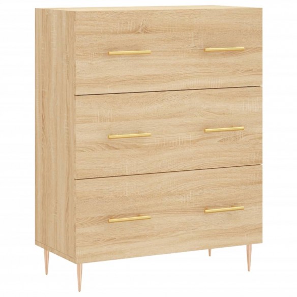 Buffet haut Chêne sonoma 69,5x34x180 cm Bois d'ingénierie