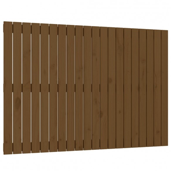 Tête de lit murale Marron miel 127,5x3x90 cm Bois massif de pin