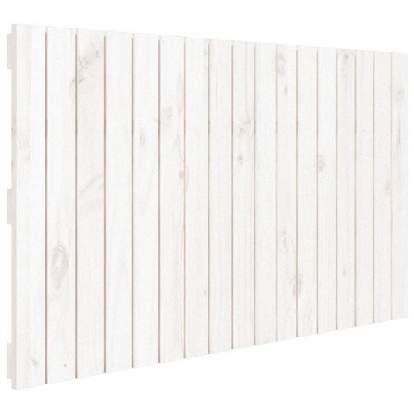 Tête de lit murale Blanc 108x3x60 cm Bois massif de pin