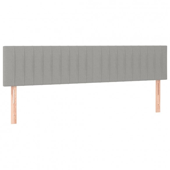 Cadre de lit avec matelas Gris clair 160x200cm Tissu