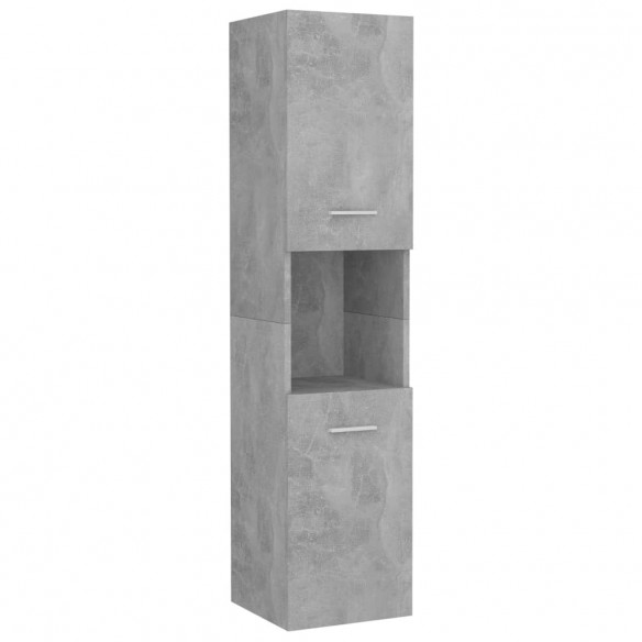 Armoire de salle de bain Gris béton 30x30x130 cm Aggloméré