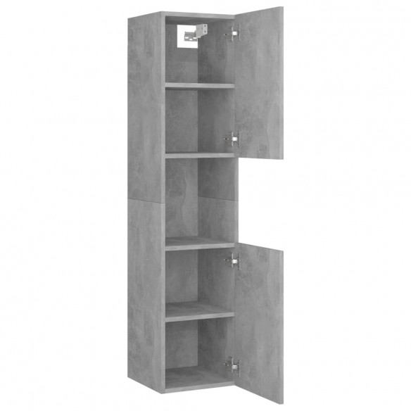 Armoire de salle de bain Gris béton 30x30x130 cm Aggloméré