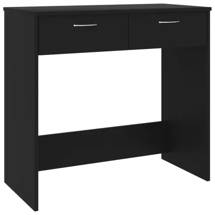 Bureau Noir 80x40x75 cm Aggloméré 2
