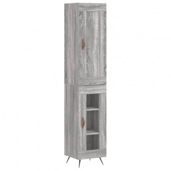 Buffet haut Sonoma gris 34,5x34x180 cm Bois d'ingénierie