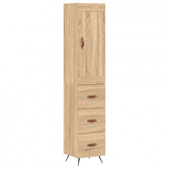 Buffet haut Chêne sonoma 34,5x34x180 cm Bois d'ingénierie