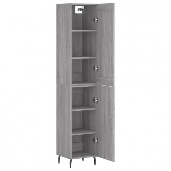 Buffet haut Sonoma gris 34,5x34x180 cm Bois d'ingénierie