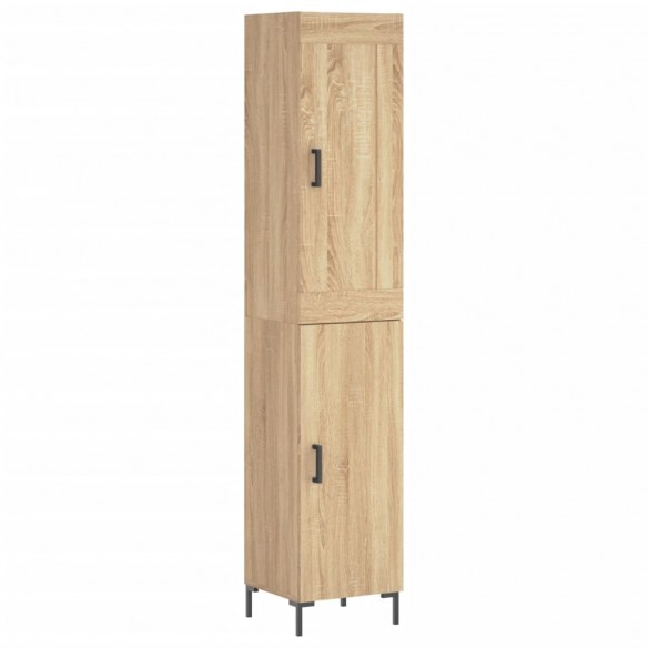 Buffet haut Chêne sonoma 34,5x34x180 cm Bois d'ingénierie