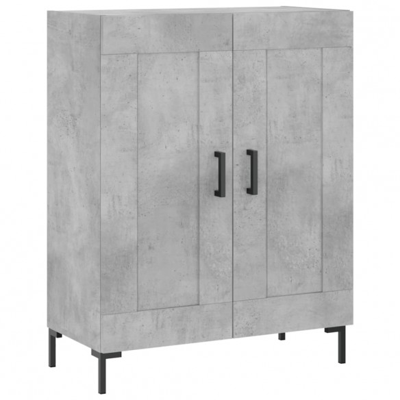 Buffet haut Gris béton 69,5x34x180 cm Bois d'ingénierie