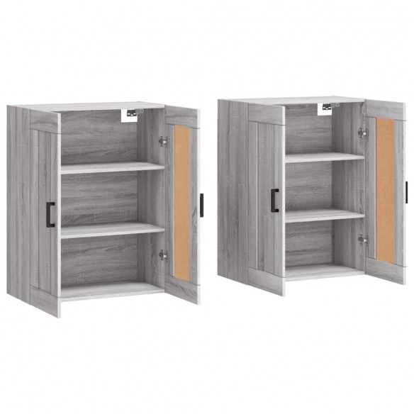 Armoires murales 2 pcs sonoma gris bois d'ingénierie