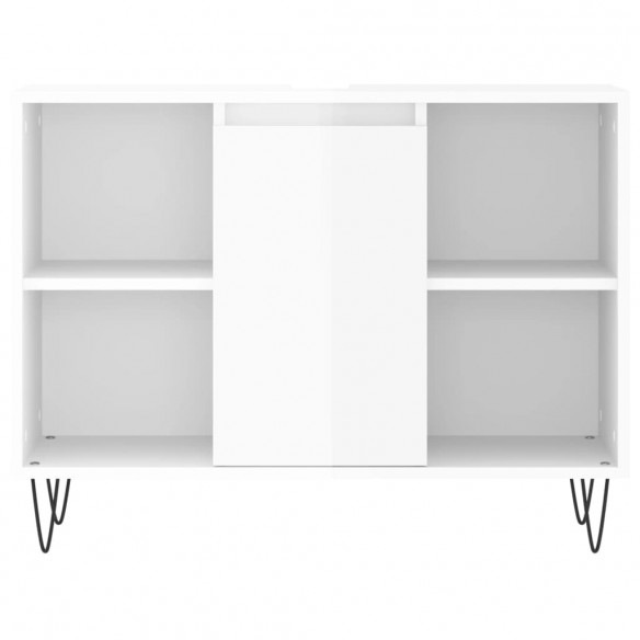 Ensemble de meubles de salle de bain 3 pcs blanc brillant