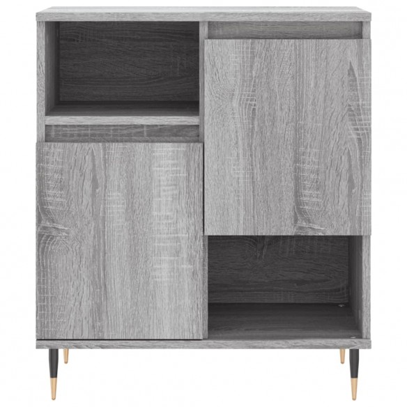 Buffets 2 pcs sonoma gris bois d'ingénierie