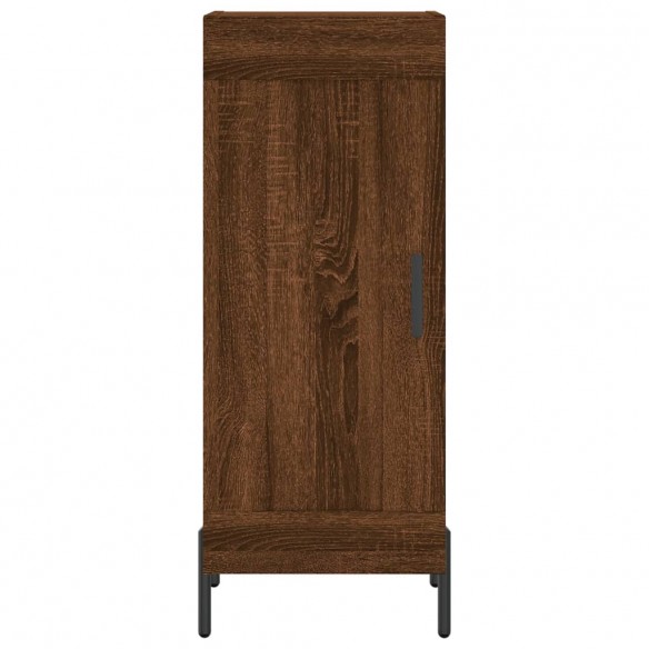 Buffet haut Chêne marron 34,5x34x180 cm Bois d'ingénierie