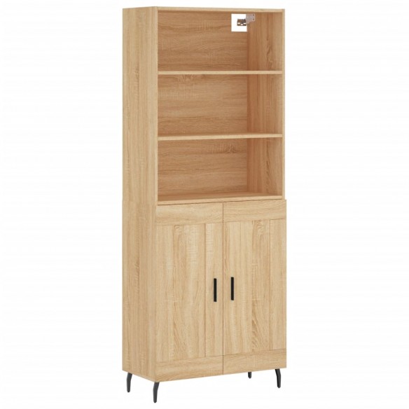 Buffet haut Chêne sonoma 69,5x34x180 cm Bois d'ingénierie