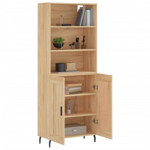 Buffet haut Chêne sonoma 69,5x34x180 cm Bois d'ingénierie