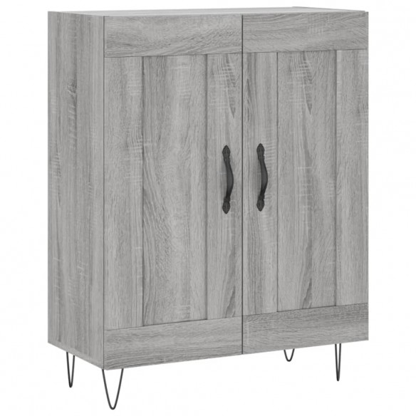 Buffet haut Sonoma gris 69,5x34x180 cm Bois d'ingénierie