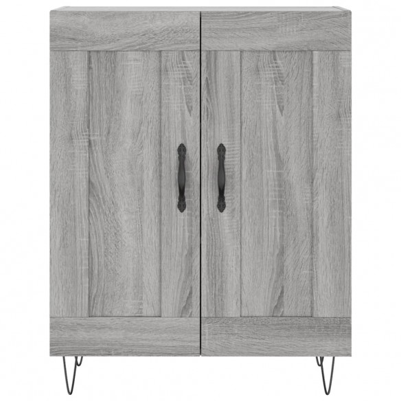 Buffet haut Sonoma gris 69,5x34x180 cm Bois d'ingénierie