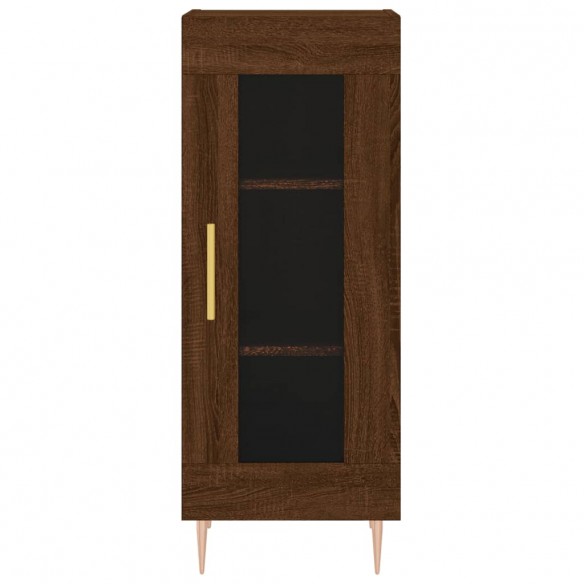 Buffet haut Chêne marron 34,5x34x180 cm Bois d'ingénierie