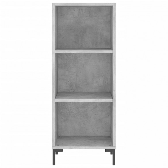 Buffet haut Gris béton 34,5x32,5x180 cm Bois d'ingénierie