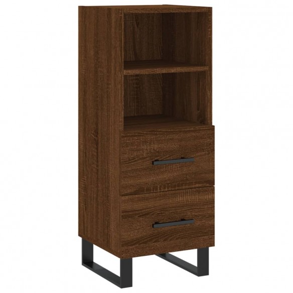 Buffet haut Chêne marron 34,5x34x180 cm Bois d'ingénierie