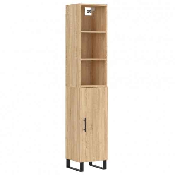 Buffet haut Chêne sonoma 34,5x34x180 cm Bois d'ingénierie