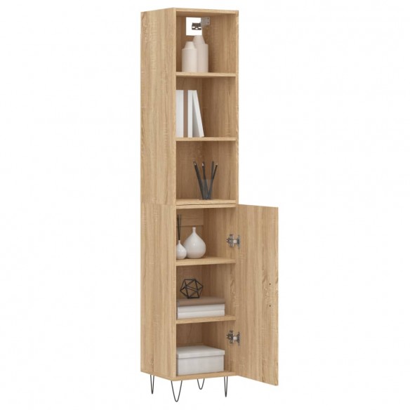 Buffet haut Chêne sonoma 34,5x34x180 cm Bois d'ingénierie