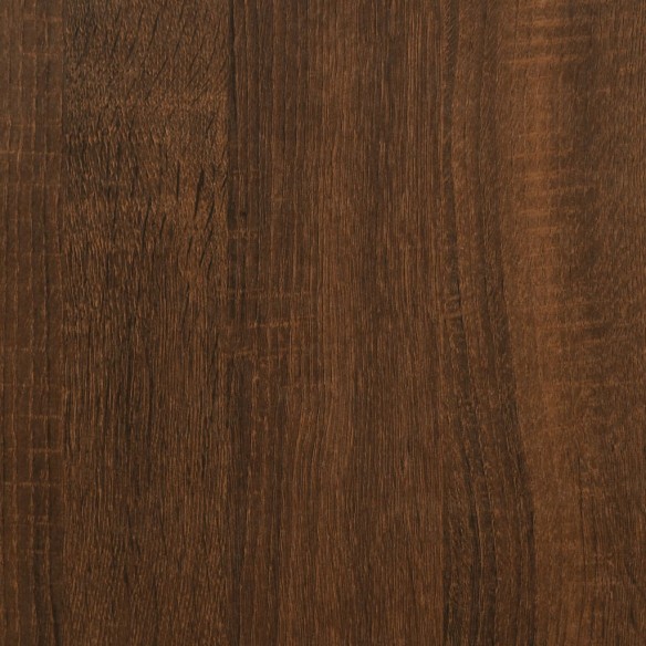 Buffet chêne marron 69,5x32,5x180 cm bois d'ingénierie