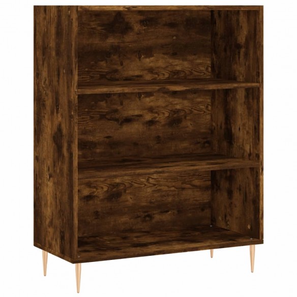 Buffet chêne fumé 69,5x32,5x180 cm bois d'ingénierie