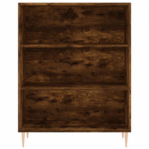 Buffet chêne fumé 69,5x32,5x180 cm bois d'ingénierie