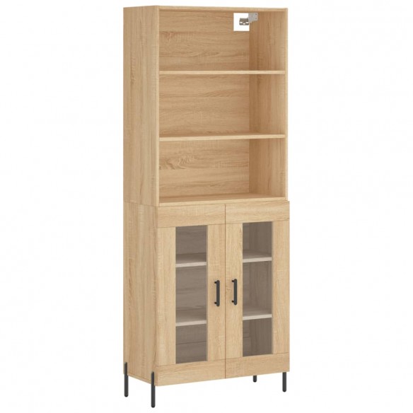 Buffet haut Chêne sonoma 69,5x34x180 cm Bois d'ingénierie