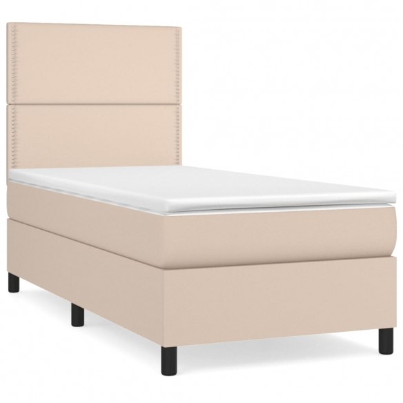 Cadre de lit avec matelas Cappuccino 80x200 cm