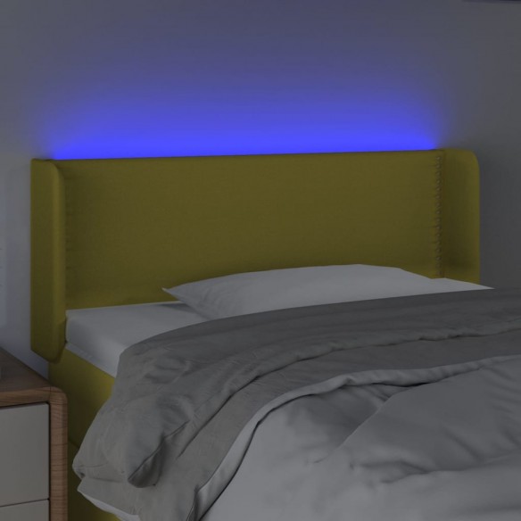 Tête de lit à LED Vert 83x16x78/88 cm Tissu