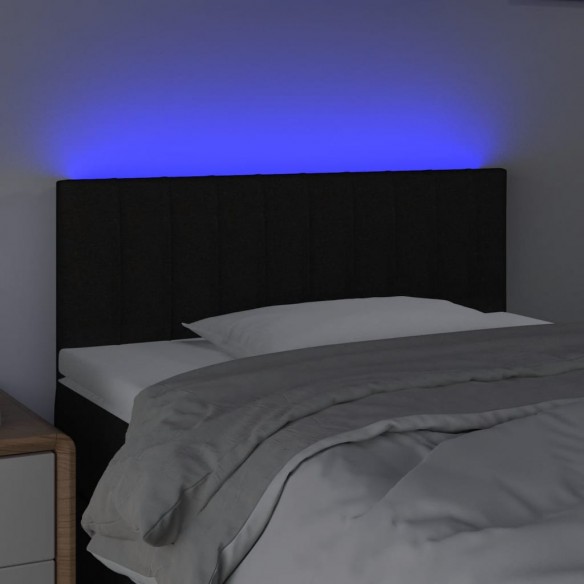 Tête de lit à LED Noir 80x5x78/88 cm Tissu