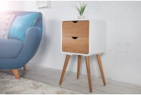 Table d'appoint blanche design scandinave