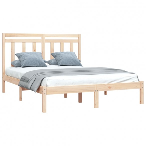 Cadre de lit bois massif 120x190 cm petit double