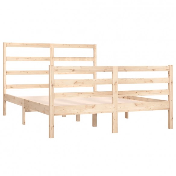 Cadre de lit bois de pin massif 120x190 cm petit double