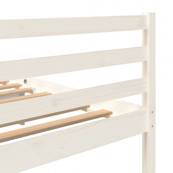 Cadre de lit Blanc Bois massif 180x200 cm Super King